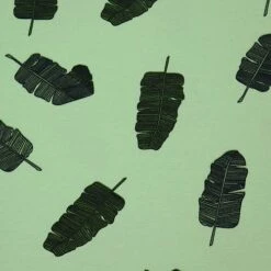 Bio Jersey Banana Leaves In Pastell Grün Von Bloome Copenhagen -TextilKreativ Verkaufsgeschäft Banana Leaves in pastell gruen von 1260 2
