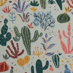 Bio Popeline Baumwollstoff Cacti And Succulents Aus Der Serie Arid Wilderness Von Cloud9 -TextilKreativ Verkaufsgeschäft Baumwollstoff Cacti and Succulents aus der 1767 2