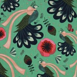 Bio Popeline Baumwollstoff Peacock Bows Aus Der Serie Forest Jewels Von Cloud9 5 Bio Popeline Baumwollstoff Peacock Bows Aus Der Serie Forest Jewels Von Cloud9 -TextilKreativ Verkaufsgeschäft Baumwollstoff Peacock Bows aus der Serie 866 2