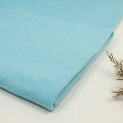 Bio Baumwollfleece Stoff Antiqua Hellblau Meliert Stoffonkel