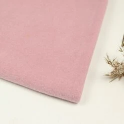 Bio Baumwollfleece Stoff Altrosa Von Fabrilogy