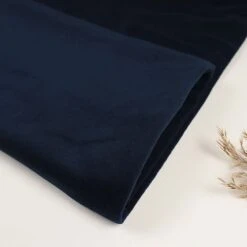 Bio Baumwollfleece In Dark Blue Von Stoffonkel