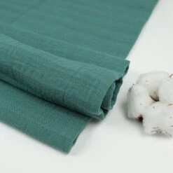 Bio Baumwollmusselin In Staubgrün Von Stoffonkel