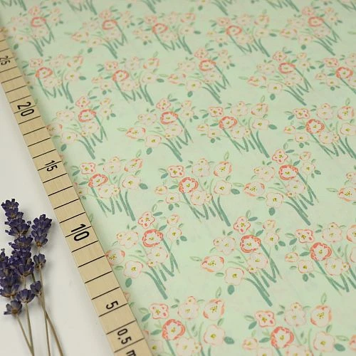 TextilKreativ Verkaufsgeschäft -TextilKreativ Verkaufsgeschäft Bio Baumwollstoff Garden Grounds Budding Gruen 255 0 1