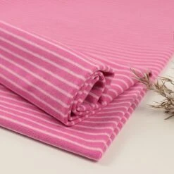 Bio Bündchen Stoff Gestreift (Ringelbündchen) Pink-pink Stoffonkel
