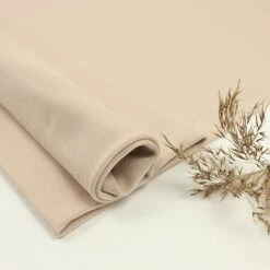 Bio Bündchen Stoff Uni Macadamia Stoffonkel