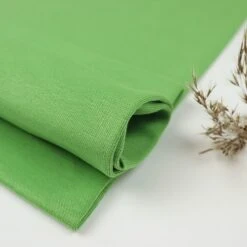 Bio Bündchen Stoff Uni Kiwi Grün Stoffonkel