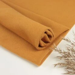 Bio Bündchen Stoff Uni Messing Stoffonkel