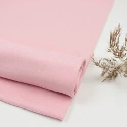 Bio Bündchen Stoff Uni Peach Rose Stoffonkel