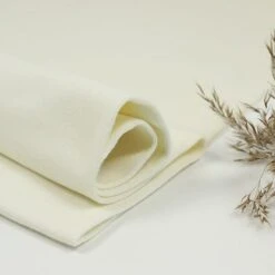 Bio Bündchen Stoff Uni Vanilla Ice Stoffonkel