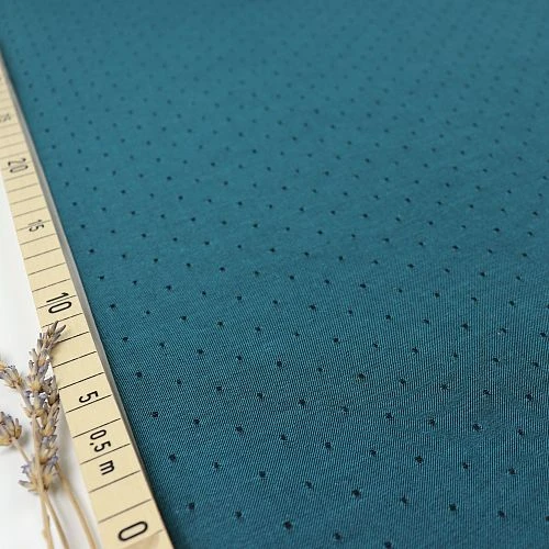 Bio Chambray Punkte Dunkel Lagunen Grün Von Amandine Cha 1 Bio Chambray Punkte Dunkel Lagunen Grün Von Amandine Cha