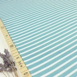 Bio Chambray Streifen Lagunen Grün Von Amandine Cha
