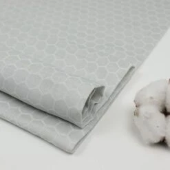 Bio Double Gauze Hexagon In Wolkengrau Von Amandine Cha