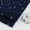 Bio Double Gauze Navy Mit Anker Und Herzen