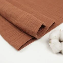 Bio Double Gauze Uni In Cognac Von Verhees