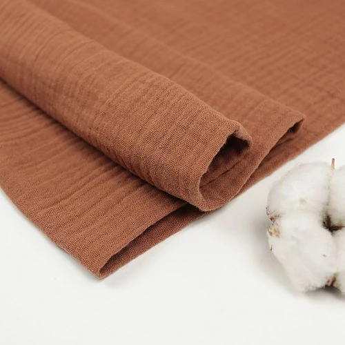 Bio Double Gauze Uni In Cognac Von Verhees 1 Bio Double Gauze Uni In Cognac Von Verhees