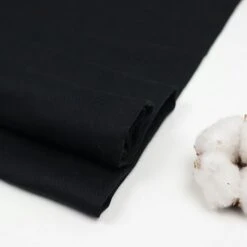 Bio Double Gauze Uni In Schwarz Von Amandine Cha