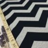 Bio Interlock Jacquard Chevron In Dark Blue - Nevis Von Stoffonkel