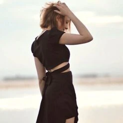 Bio Interlock Jersey Uni Schwarz -TextilKreativ Verkaufsgeschäft Bio Interlock Jersey uni schwarz 923 5