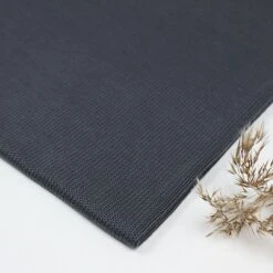 Bio Interlock Strick Uni Dunkelgrau