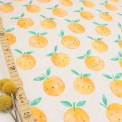 Bio Jersey Aquarell Motiv Oranges Von Stoffonkel