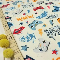 Bio Jersey Motiv Controller Von Stoffonkel In Ecru