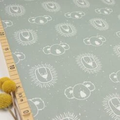 Bio Jersey Motiv Coole Koalas In Silver Green Von Stoffonkel