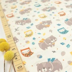 Bio Jersey Motiv Eule Und Bär Von Stoffonkel