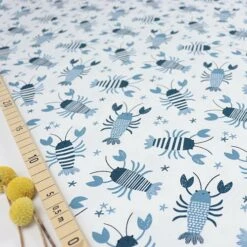 Bio Jersey Motiv Lobster Blau Von Stoffonkel