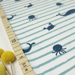 Bio Jersey Motiv Puckwal Blau Von Stoffonkel