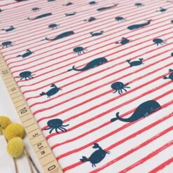 Bio Jersey Motiv Puckwal Rot Von Stoffonkel