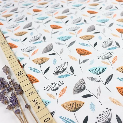 Bio Jersey Motiv Retro Flowers In Weiß Von Stoffonkel 1 Bio Jersey Motiv Retro Flowers In Weiß Von Stoffonkel