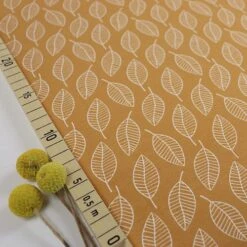 Bio Jersey Motiv Single Leave Herbstgold Von Stoffonkel