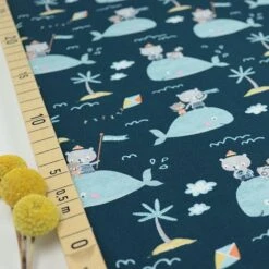 Bio Jersey Motiv Travel Bear In Water By Night Von Stoffonkel