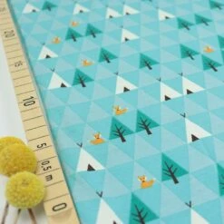 Bio Jersey Motiv Triangle Tipi In Blau Von Stoffonkel