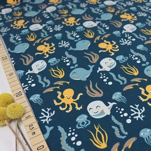 Bio Jersey Motiv Unter Dem Meer Von Stoffonkel 1 Bio Jersey Motiv Unter Dem Meer Von Stoffonkel