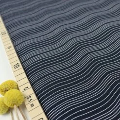 Bio Jersey Motiv Wellenmuster Von Fabrilogy In Navy