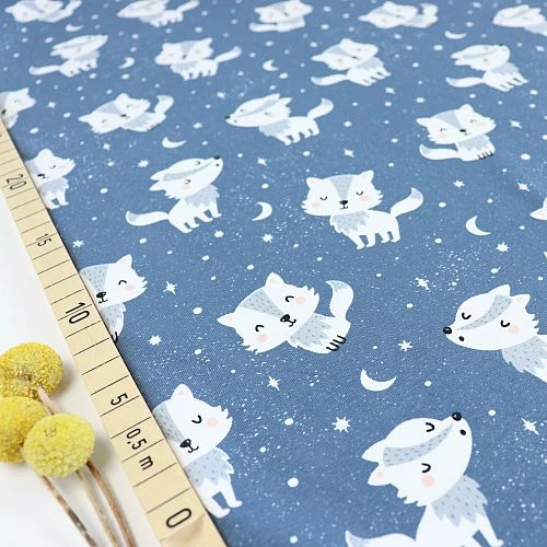 Bio Jersey Motiv Wölfchen Grau Von Stoffonkel 1 Bio Jersey Motiv Wölfchen Grau Von Stoffonkel