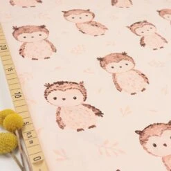 Bio Jersey Motiv Kleine Eule In Aquarellmaltechnik Von Stoffonkel