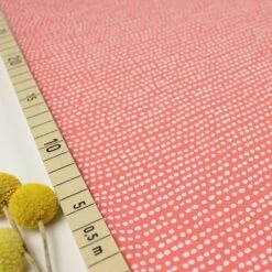 Bio Jersey Stoff Dotted Line Koralle Von Stoffonkel