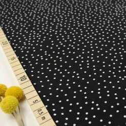 Bio Jersey Stoff Dotties Schwarz Von Stoffonkel
