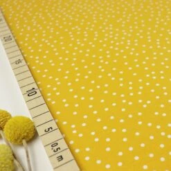 Bio Jersey Stoff Dotties Senfgelb Von Stoffonkel