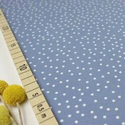 Bio Jersey Stoff Dotties Stonewashed Blau Von Stoffonkel