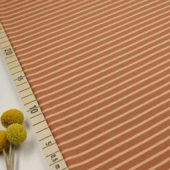 Bio Jersey Stoff Streifen Karamell Ringeljersey Stoffonkel
