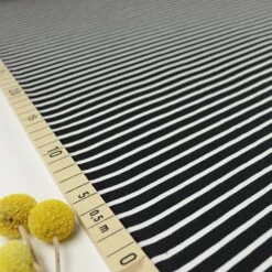 Bio Jersey Stoff Streifen Schwarz Weiß Ringeljersey Stoffonkel