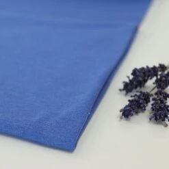 Bio Jersey Stoff Uni Blau Meliert