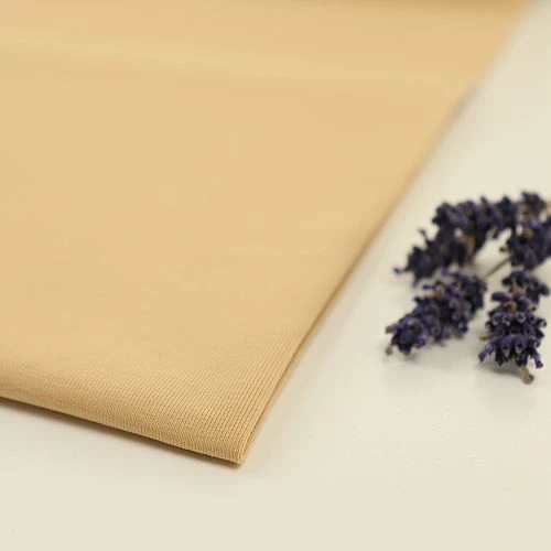 Bio Jersey Stoff Uni Cream Braun 1 Bio Jersey Stoff Uni Cream Braun