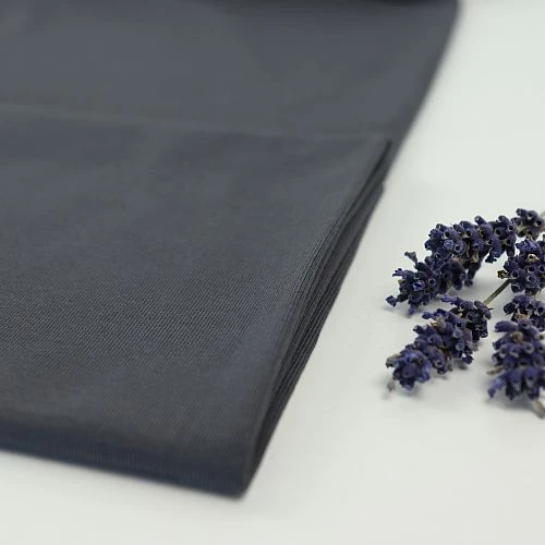 Bio Jersey Stoff Uni Dunkelgrau 1 Bio Jersey Stoff Uni Dunkelgrau