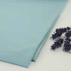 Bio Jersey Stoff Uni Frost Blau