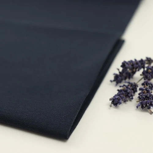 Bio Jersey Stoff Uni Navy Blau 1 Bio Jersey Stoff Uni Navy Blau